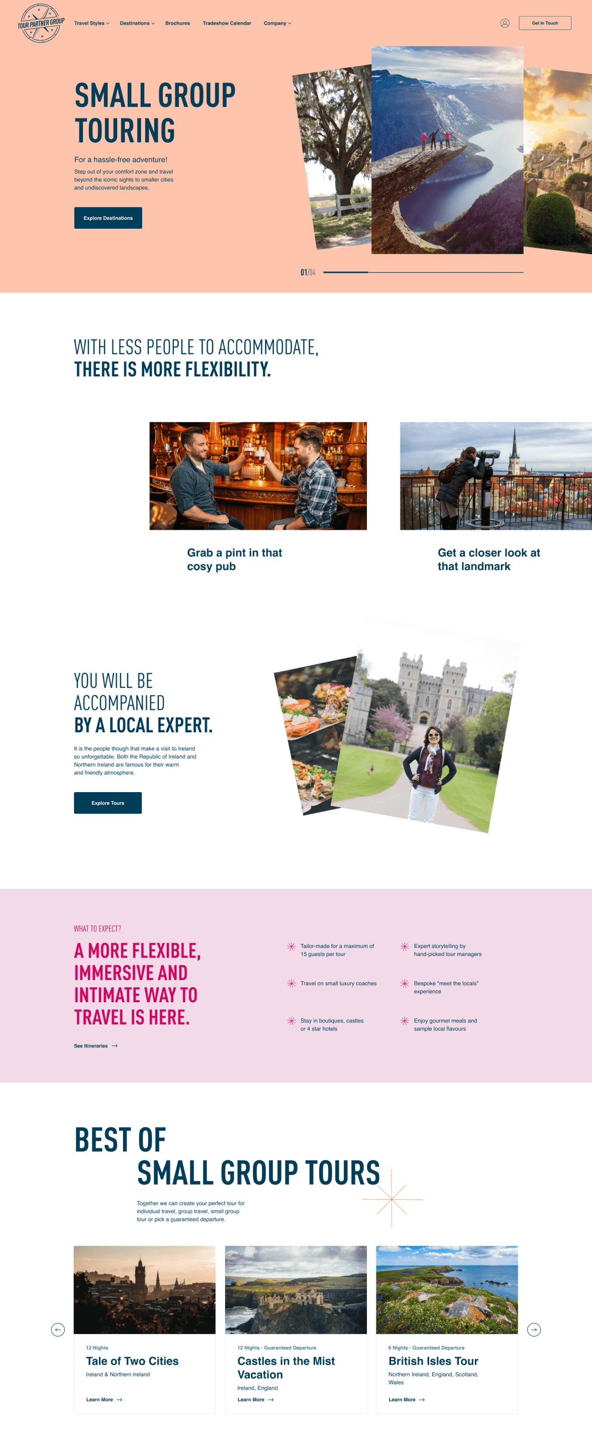 Tour Partner Group — Four European travel companies merged overnight – the website’s job was to make 300 B2B experts feel like one brand, starting with the photography. — UareUx